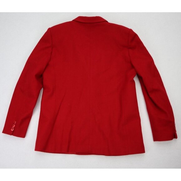 Mark Alexander Vintage Skirt Suit Size 12P Red Pleated Midi - Picture 10 of 16